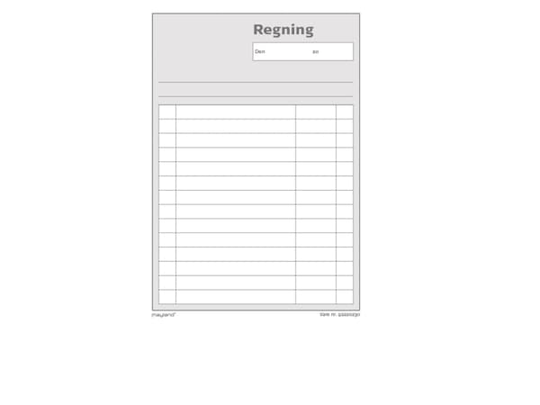 Regningsblok 100bl 126x148mm 92 2202 30 - (10 stk.)
