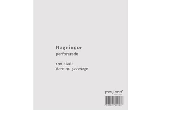 Regningsblok 100bl 126x148mm 92 2202 30 - (10 stk.)