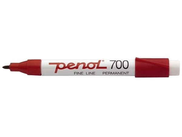 Marker Penol 700 rød 1,5mm rund spids - (10 stk.)