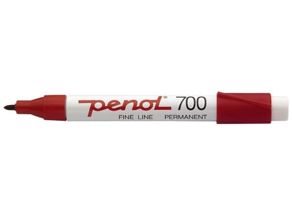 Marker Penol 700 rød 1,5mm rund spids - (10 stk.)