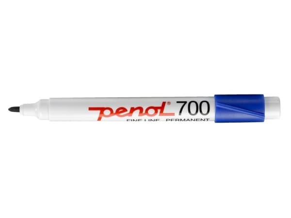 Penol 700, Blå, Rundad spets, Blå, Vit, Plast, Fin, 1,5 mm