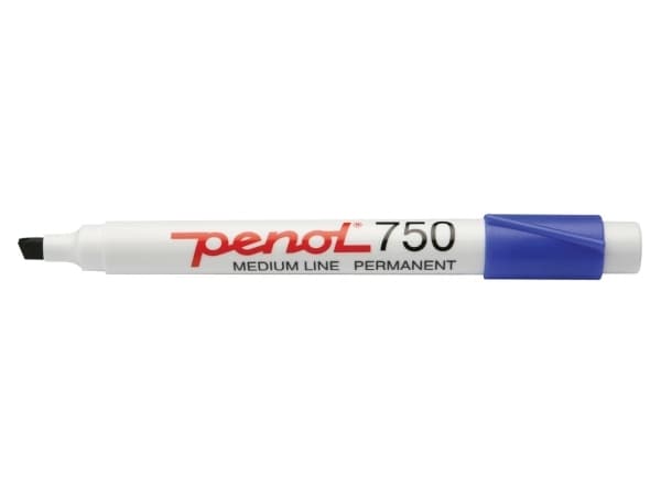 Marker Penol 750 blå 2-5mm skrå spids - (10 stk.)