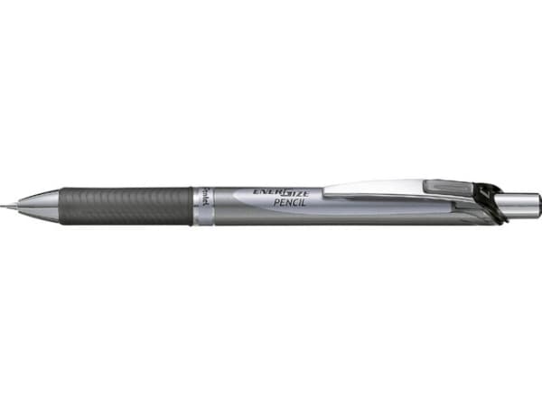 Pentel ENER Gize, Svart, Metall, Plast, Gummi, Svart, HB, 0,7 mm, Rund