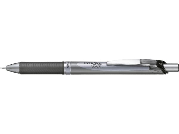Pentel ENER Gize, Svart, Metall, Plast, Gummi, Svart, HB, 0,7 mm, Rund