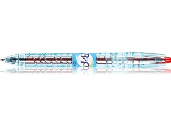 Pilot B2P Gel, Indragbar gelpenna, Blå, Blå, Transparent, Plast, Medium, 0,32 mm