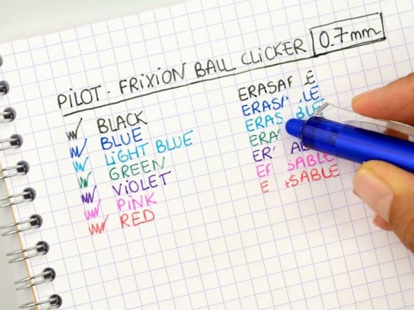Pilot FriXion Clicker blå medium 0,7 mm - (12 stk.)