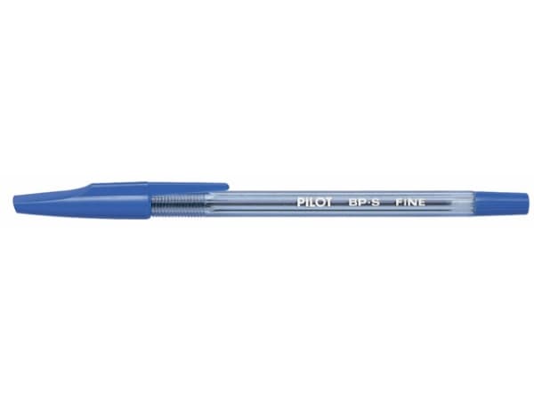 Kuglepen Pilot BP-S fine blå med hætte - (12 stk.)