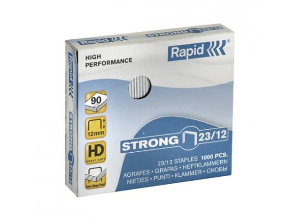 Rapid Strong - Stifter - 23/12 - 12 mm - galvanisert stål - pakke av 1000