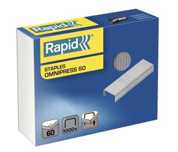 Rapid Omnipress 60 - Stifter - 8.5 mm - galvanisert metalltråd - pakke av 1000