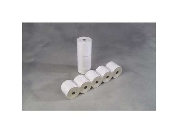 Kvittorulle 76x70x12mm 25m 2-lagig vit/gul - (25 meter per rulle x 5 rullar)