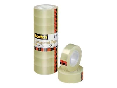 Scotch 550/1933 EIC - Kontortape - 19 mm x 33 m - polypropylen - transparent (en pakke 8)