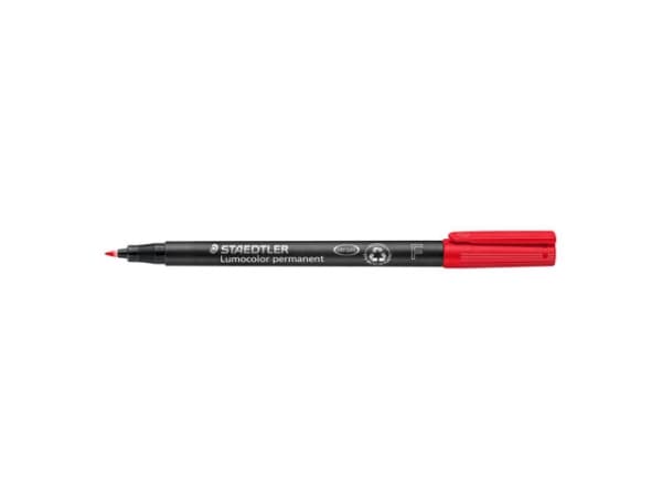 STAEDTLER Lumocolor 318 - Markør - permanent - rød - 0.6 mm - fin