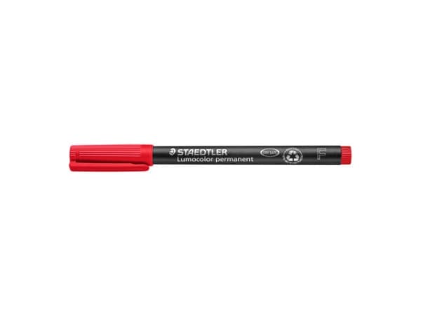 STAEDTLER Lumocolor 318 - Markør - permanent - rød - 0.6 mm - fin