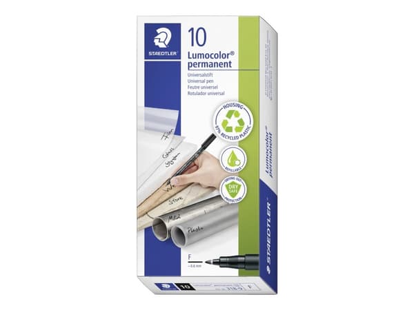 Staedtler 318-9, Musta, Pyöreä pää, Musta, Polypropeeni (PP), Hienojakoinen, 0,6 mm