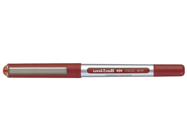 Uni-Ball Eye UB-150, Stiftpenna, Grå, Röd, Röd, Polykarbonat, Polypropylen (PP), 0,5 mm, Vattenbaserat bläck