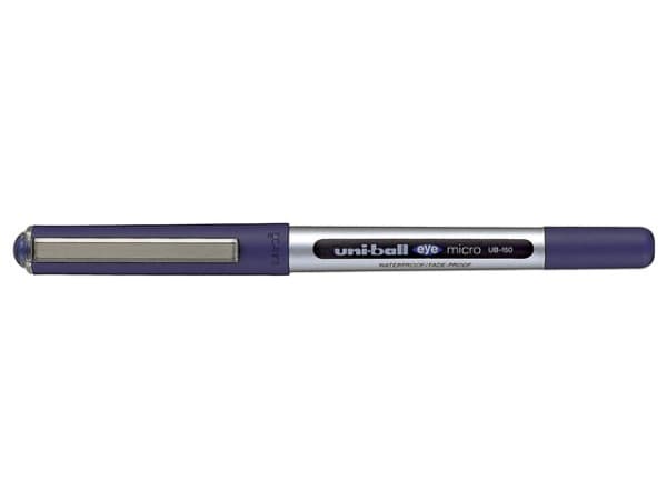 Rollerpen Uni-ball blå 0,2 mm UB-150 Eye Micro - (12 stk.)