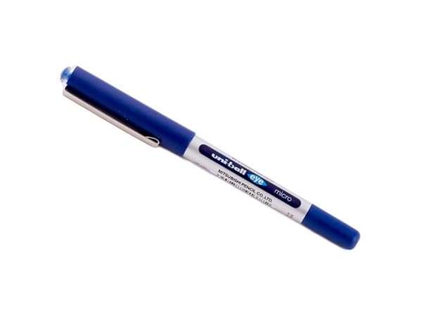 Rollerpen Uni-ball blå 0,2 mm UB-150 Eye Micro - (12 stk.)