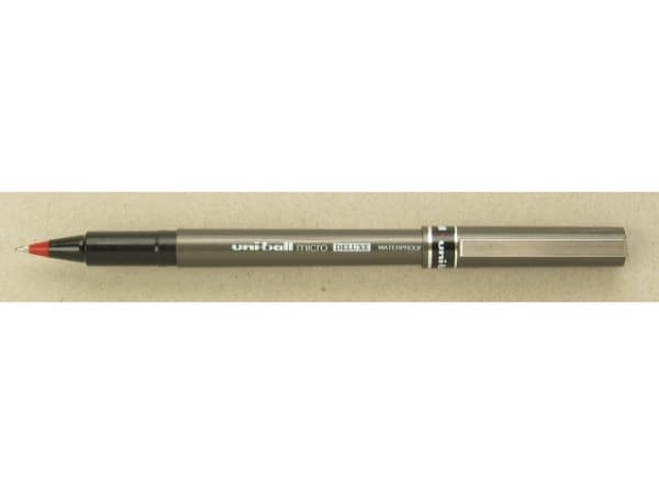 Rollerpen Uni-Ball UB-155 Micro Deluxe 0,2mm rød - (12 stk.)