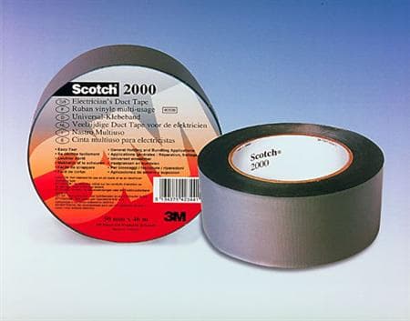 3M 2000 Cinta Americana, Grå, PVC, 46 m, 50 mm, 0,15 mm