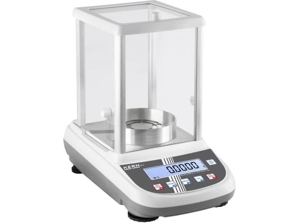 Kern ALJ 250-4A Laboratorievåg Vägningsområde 250 g Avläsbarhet 0,001 g via strömförsörjning Silver