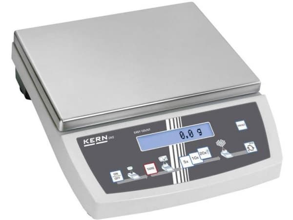 Kern CKE 16K0.1 Tællevægt Vejeområde 16 kg Aflæsningsnøjagtighed 0.1 g via strømdrift, Batteridrevet, Batteridrevet Sølv