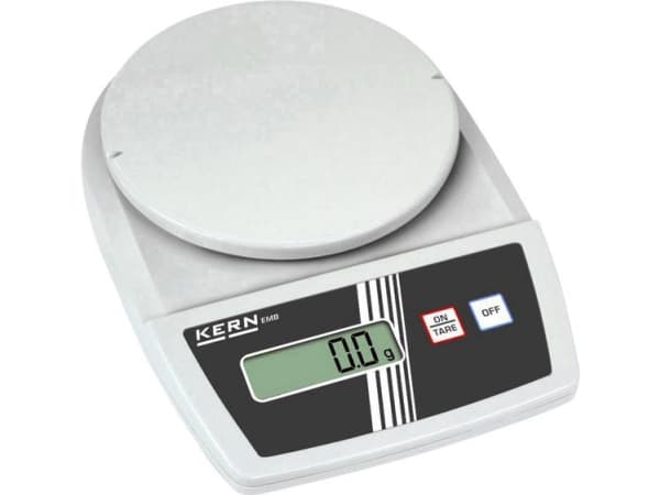 Kern EMB 6000-1 Brevvægt Vejeområde 6 kg Aflæsningsnøjagtighed 0.1 g via strømdrift, Batteridrevet Hvid