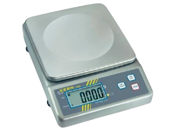 Kern FOB 3K1 Brevvægt Vejeområde 3 kg Aflæsningsnøjagtighed 1 g via strømdrift, Batteridrevet Sølv
