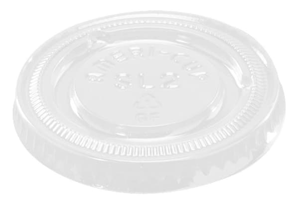 Plastlåg Ø62 mm APET Klar til Dressingbæger 60 ml,25 ps x 100 stk/krt