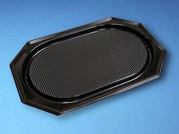 Fad 36x54 cm Stor Plast PET Sort Låg på 73705,10 ps x 10 stk/krt
