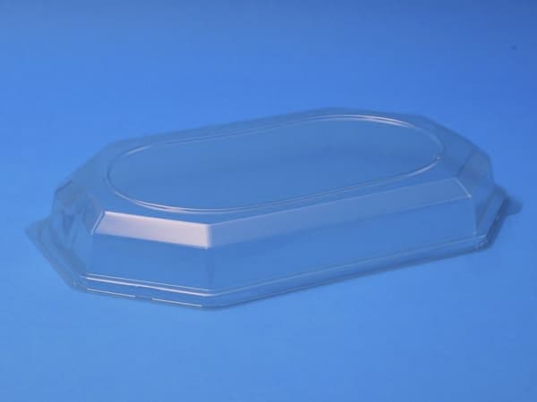 Låg/t Cateringfad mellem oval 465x315x63mm klar 50stk/kar