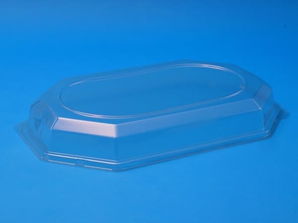 Låg/t Cateringfad mellem oval 465x315x63mm klar 50stk/kar