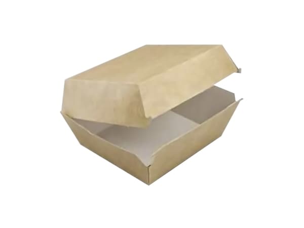 Burgerlåda 120x120x82 mm Kraft brun/vit,2 st x 120 st/krt