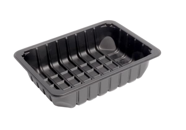 Plastbakke PP sort 900ml 191x144x43mm 496stk/kar - (496 stk.)