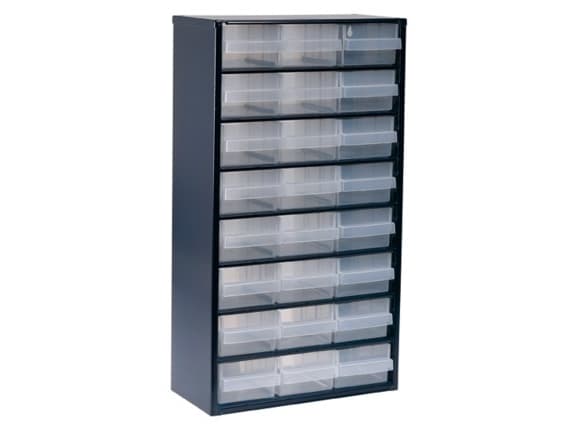 raaco Cabinet 1224-02, Blå, Stål, 24 skuffer, 29,7 kg, 306 mm, 150 mm