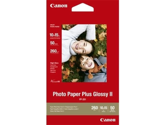 Canon Photo Paper Plus Glossy II PP-201 - Blank - 100 x 150 mm - 260 g/m² - 50 ark fotopapir - for PIXMA iP2600, iP2700, iX7000, MG2555, MG8250, mini