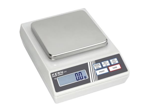 Kern 440-43N Precisionsvikt Vägningsområde 400 g Avläsningsnoggrannhet 0,1 g via strömförsörjning, Batteridrift, Batteridrift Silver