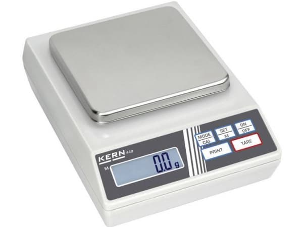 Kern 440-45N Præcisionsvægt Vejeområde 1 kg Aflæsningsnøjagtighed 0.1 g via strømdrift, Batteridrevet, Batteridrevet Sølv