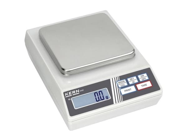 Kern 440-47N Precisionsvikt Vägningsområde 2 kg Avläsningsnoggrannhet 0,1 g via strömförsörjning, Batteridrift, Batteridrift Silver