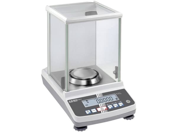 Kern ABS 320-4N Analyyttinen vaaka Punnitusalue 320 g Lukematarkkuus 0,1 g virran avulla Hopea