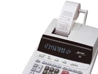 Sharp CS-2635RH - Utskriftskalkulator - VFD - 12 sifre - batteri, AC-adapter - grå