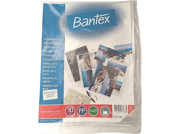 Fotolomme Bantex 15x21 cm klar PP - (10 stk.)