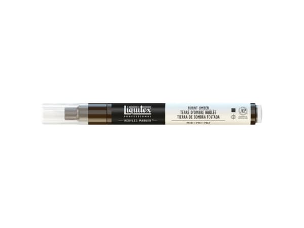 Liquitex 887452000921, Ruskea, Musta, Valkoinen, Ohut pää, 2 mm, 1 kpl