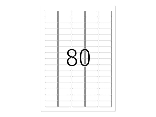 HERMA Premium - Papper - matt - permanent självhäftande - vit - 35.6 x 16.9 mm 2000 etikett (er) (25 ark x 80) laminerade etiketter