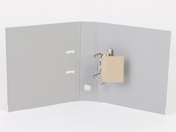 Brevordner Q-Line grå A4 metalskinne 75mm ryg - (10 stk.)