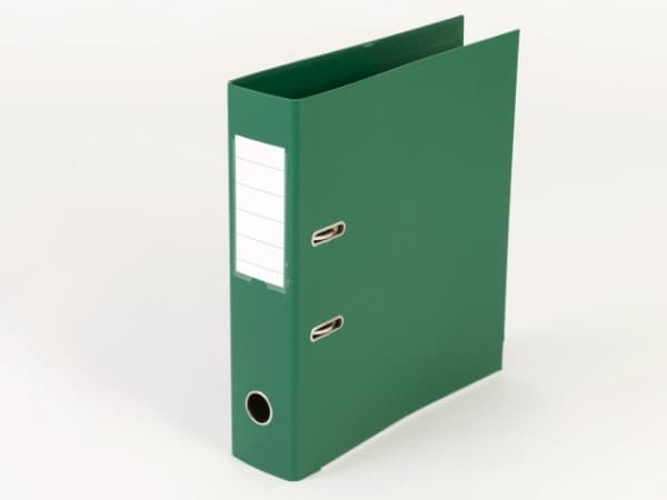 Brevordner Q-Line grøn A4 metalskinne 75mm ryg - (10 stk.)