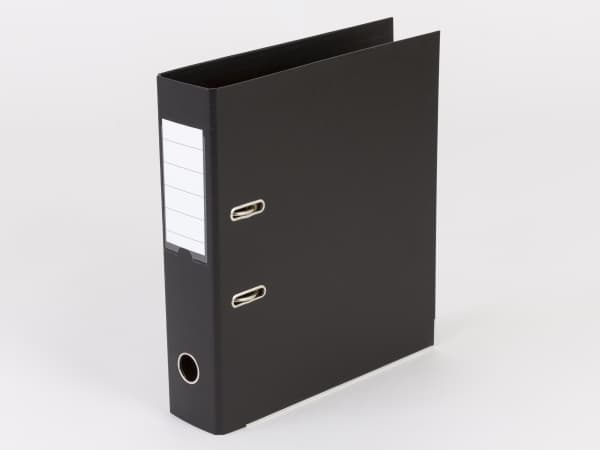 Ringpärm svart, A4 Ryggbredd 75 mm PP-film med kantförstärkning - (10 st.)