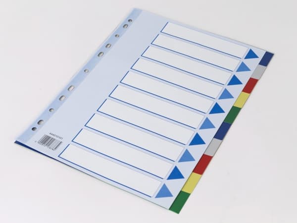 Välilehtinen Q-Line A4 10-osainen, etulehti pahvinen - (20 kpl)