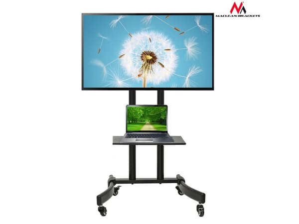 Maclean MC-739 - Vogn - for flatpanel - plastikk, aluminium, stål - skjermstørrelse: 32"-65"