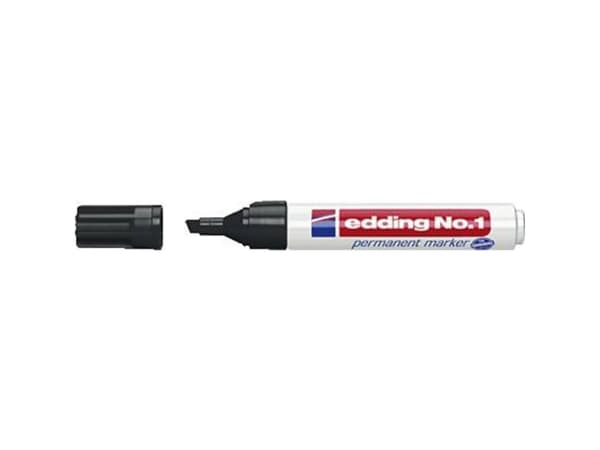 Marker Edding No. 1 permanent sort 1-5 mm (stk.)