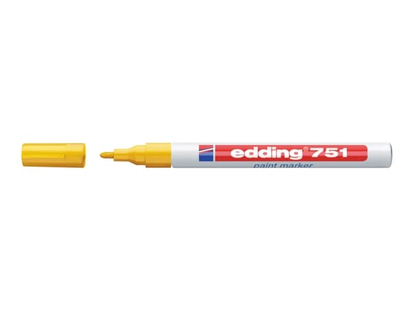 edding 751 paint - Markør - permanent - gul - pigmentblæk - 1-2 mm